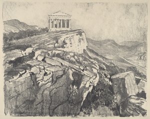 Der Tempel der Eintracht an der Mauer, Girgenti von Joseph Pennell