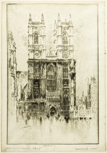 Westfassade, Westminster Abbey von Joseph Pennell