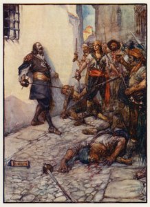 Dieser tapfere Mann kämpfte heftig und lange von Joseph Ratcliffe (after) Skelton