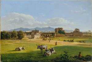 Die Porta San Giovanni gegen Frascati von Joseph Rebell