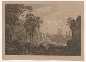 Italienische Landschaft von Joseph Rebell