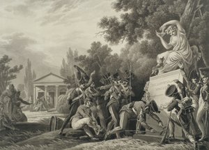 Soldaten huldigen Isabelle Czartoryski (1746-1835) von Joseph Richter