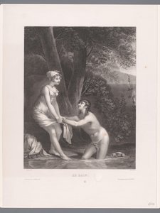Daphnis und Chloë beim Baden von Joseph Rose Lemercier