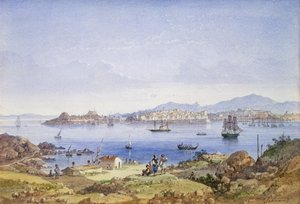 Korfu von der Insel Vido, um 1845