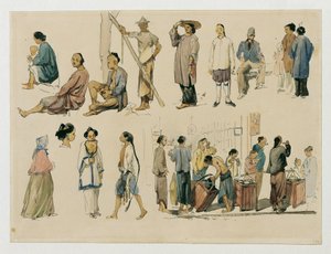 Figurenstudien von Chinesen von Joseph Selleny