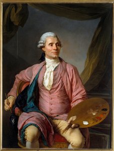 Porträt des Malers Joseph Marie Vien (1716-1809). Gemälde von Joseph Siffred Duplessis (1725-1802) 1784 von Joseph Siffred Duplessis