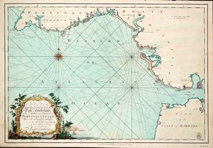 Karte der Küste von Portugal und Spanien, von Kap St. Vincent bis Gibraltar von Joseph Smith Speer