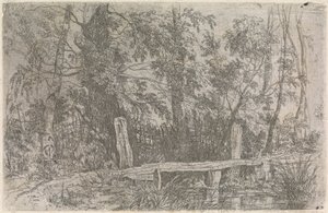 Landschaft mit Brücke von Joseph Stannard