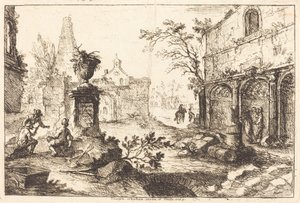 Architektonische Fantasie mit römischen Ruinen