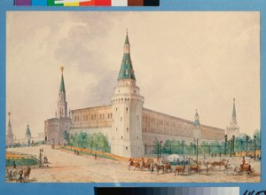 Der Auferstehungsplatz und der Alexandergarten in Moskau