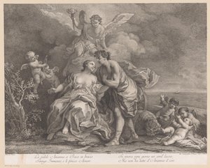 Bacchus und Ariadne auf der Insel Naxos von Joseph Wagner (possibly)