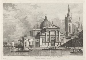 Ansicht der Fassade der Kirche S. Giorgio Maggiore von Joseph Wagner