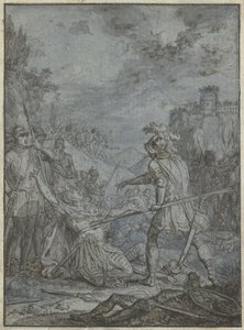Übergabe eines Heerführers (Gruppe gleichartiger Illustrationen mit Rittern und Reitern) von Joseph Werner