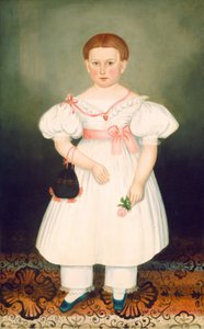 Mädchen mit Retikül und Rose, ca. 1840