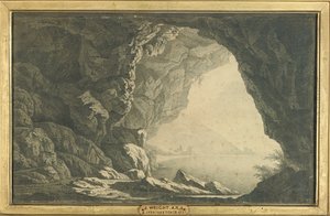 Eine Grotte im Golf von Salerno, Morgen, um 1800 von Joseph Wright of Derby