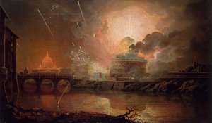Feuerwerk am Castel Sant