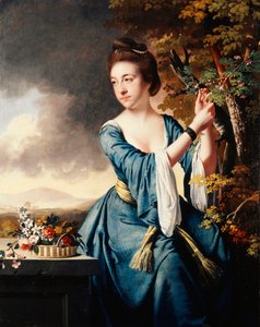 Porträt von Elizabeth, Mrs. John Bostock, um 1769 von Joseph Wright of Derby