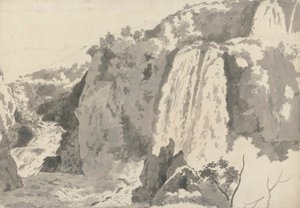 Felsige Landschaft mit Wasserfällen