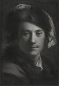 Selbstporträt mit Pelzmütze von Joseph Wright of Derby