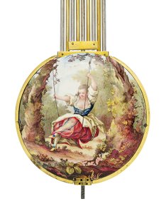 Louis XVI Monatsgehender Mittel- und Sonnenuhren-Kaminregulator mit Remontoire von Joseph and Robin Robert  Coteau