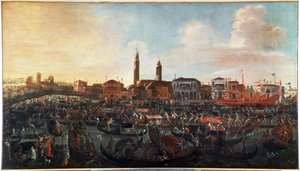 Fest des Freskos am Tag der Himmelfahrt in Murano, Venedig. Gemälde von Joseph Heintz von Joseph the younger Heintz