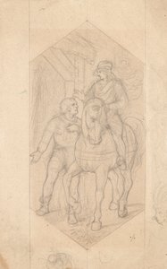 Reiter und Mann zu Fuß von Joseph von Fuhrich