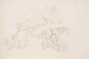 Szene aus der Sintflut von Joseph von Fuhrich