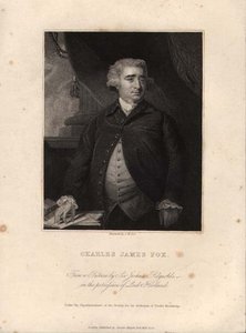 Charles James Fox (1749-1806), graviert von John William Cook von Joshua (after) Reynolds