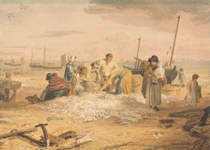 Anlanden eines Makrelenfangs, Hastings von Joshua Cristall