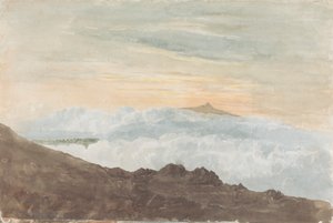 Berglandschaft mit Wolken von Joshua Cristall