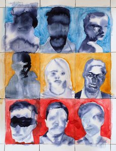 Abstrakte Gesichter Sammlung