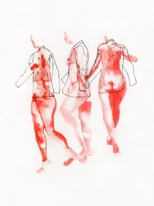 Abstrakte Rote Figuren