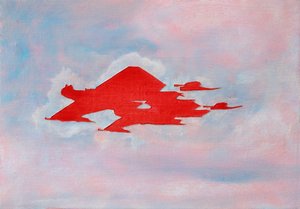 Rote Bergwolken