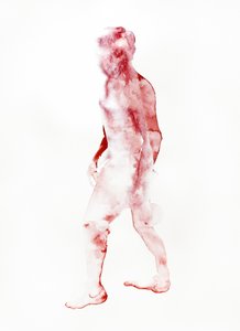 Rote Gehende Figur