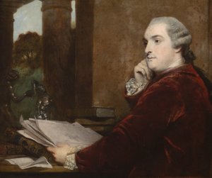 (Detail) Porträt von William Henry Cavendish Bentinck, 3. Herzog von Portland an seinem Schreibtisch, 1771 von Joshua Reynolds