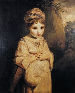 Mädchen mit Erdbeeren, Gemälde von Joshua Reynolds (1723-1792), Öl auf Leinwand, 76,6x63,7 cm von Joshua Reynolds