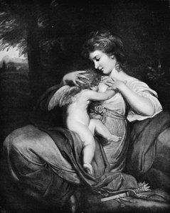 Hope pflegt Love Miss Morris als Hope pflegt Amor, um 1770, 1912 von Joshua Reynolds