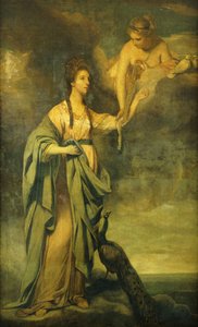 Porträt von Annabella, Lady Blake als "Juno empfängt den Gürtel von Venus", ca. 1769 von Joshua Reynolds