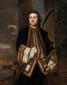 Porträt von Kapitän George Edgecumbe (1720-1795), mit der 