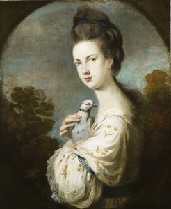 Porträt von Miss Juliet Langton stehend, halbe Länge, 1764