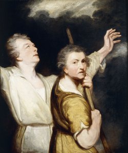 Porträt des Künstlers und Thomas Jervais als anbetende Hirten von Joshua Reynolds
