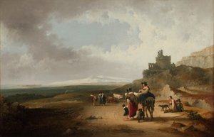 Romantische Landschaft 1835 von Joshua Shaw