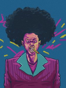 Intensiver Afro-Raucher
