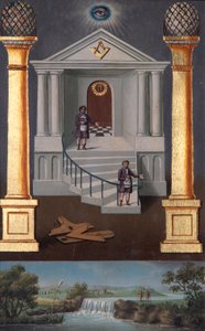 Freimaurerisches Tracing Board zweiten Grades, 1819