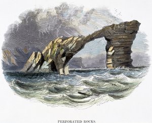Durchlöcherte Felsen, aus Phänomene der Natur, 1849 von Josiah Wood Whymper