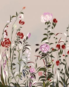 Malerische Gartenblüten