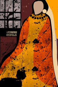 Lebendige Bohemian-Frau