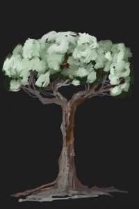 Lebendiger grüner Baum