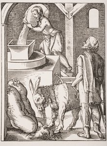 Der Müller. Reproduktion des 19. Jahrhunderts einer Gravur des 16. Jahrhunderts von Jost Amman von Jost (after) Amman