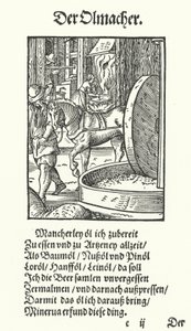 Der Ölhersteller (Stich) von Jost (after) Amman